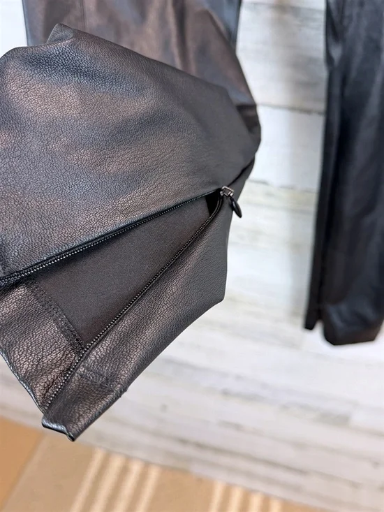 Honeylove Vegan Leather Leggings 1X Black Sculpting High Rise Core Athleisure - Picture 13 of 15